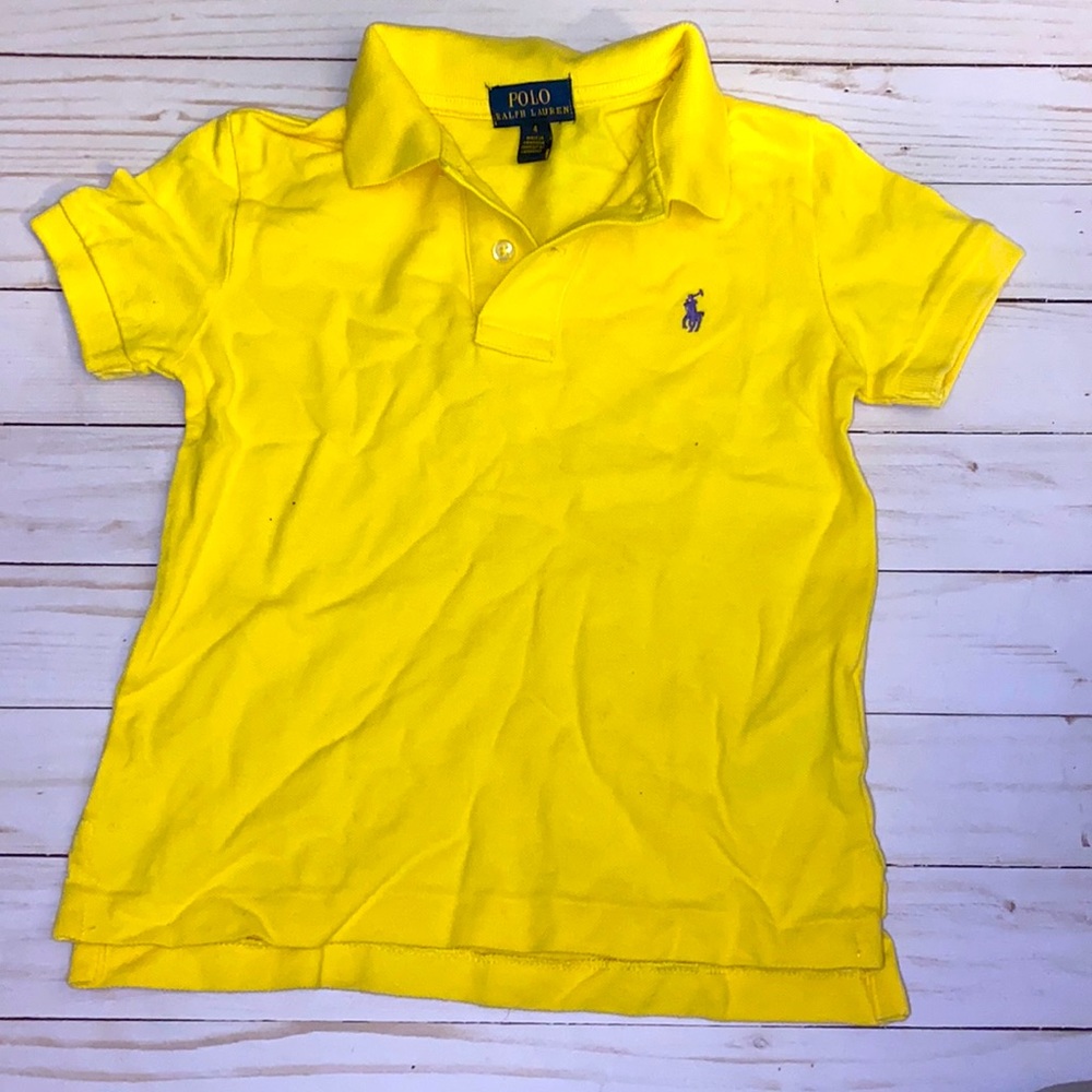 Yellow polo shirt